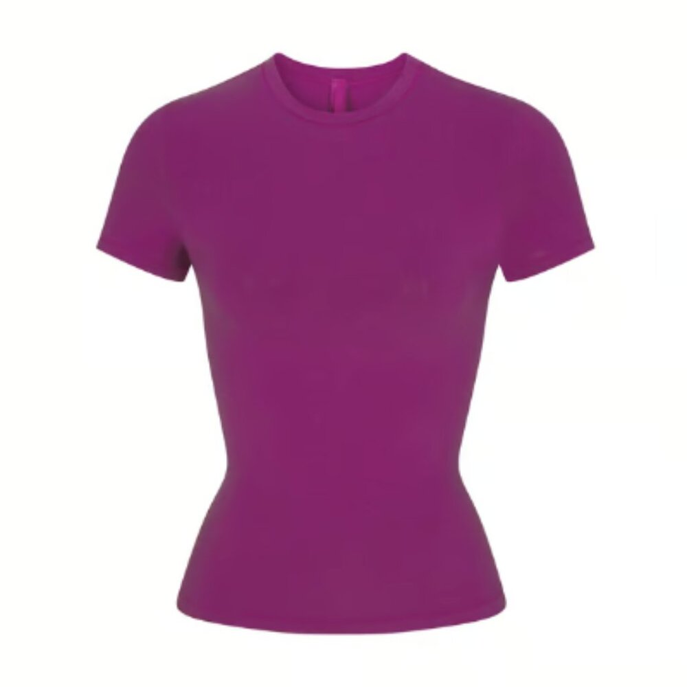 SKIMS COTTON JERSEY T-SHIRT - LOLLIPOP SIZE L